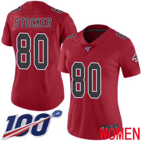 Atlanta Falcons Limited Red Women Luke Stocker Jersey NFL Football #80 100th Season Rush Vapor Untouchable->women nfl jersey->Women Jersey